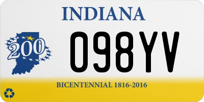 IN license plate 098YV