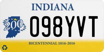 IN license plate 098YVT