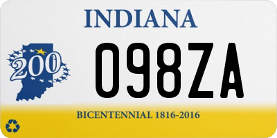 IN license plate 098ZA