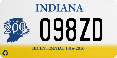 IN license plate 098ZD