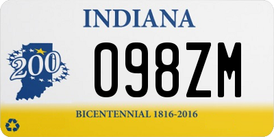 IN license plate 098ZM