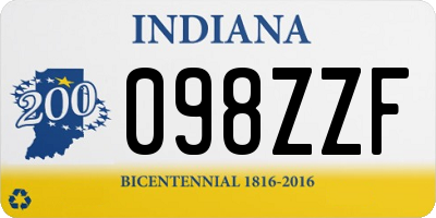 IN license plate 098ZZF
