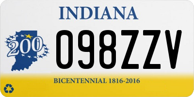 IN license plate 098ZZV