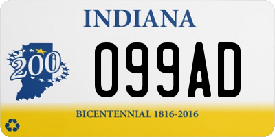 IN license plate 099AD