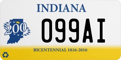 IN license plate 099AI