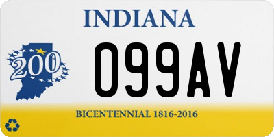 IN license plate 099AV