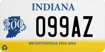 IN license plate 099AZ