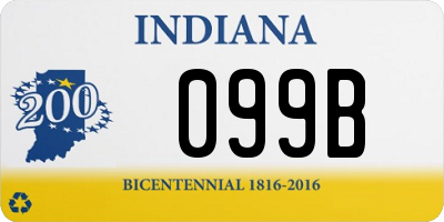 IN license plate 099B