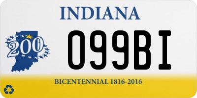 IN license plate 099BI