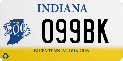 IN license plate 099BK
