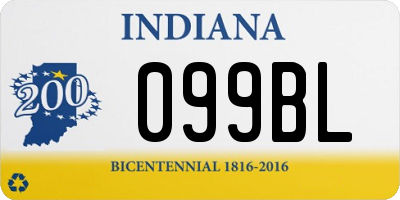 IN license plate 099BL