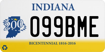 IN license plate 099BME