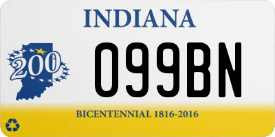 IN license plate 099BN