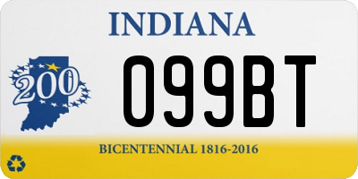 IN license plate 099BT