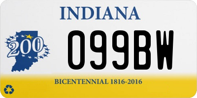 IN license plate 099BW