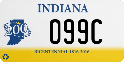 IN license plate 099C