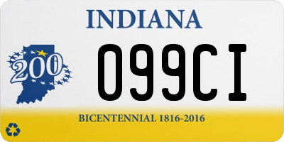 IN license plate 099CI