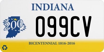 IN license plate 099CV