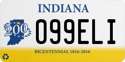 IN license plate 099ELI