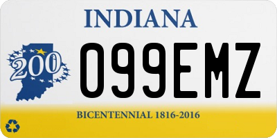 IN license plate 099EMZ