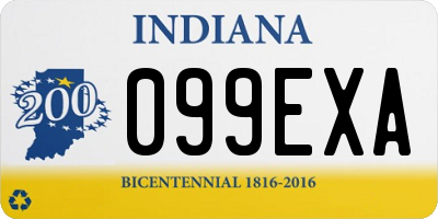 IN license plate 099EXA