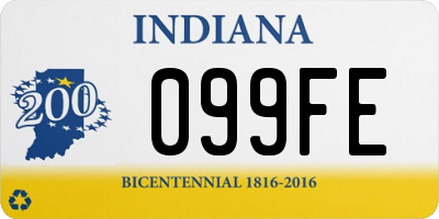 IN license plate 099FE