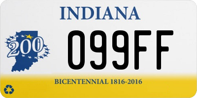 IN license plate 099FF