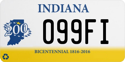 IN license plate 099FI