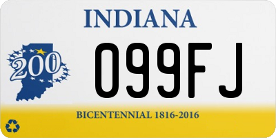 IN license plate 099FJ