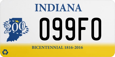 IN license plate 099FO