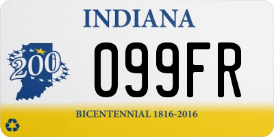 IN license plate 099FR