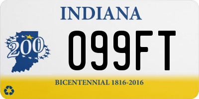IN license plate 099FT
