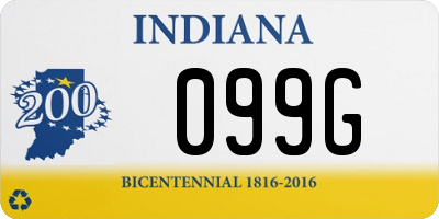 IN license plate 099G