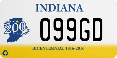 IN license plate 099GD