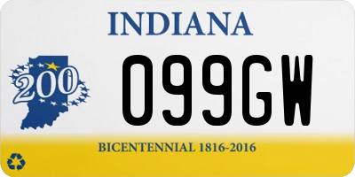 IN license plate 099GW