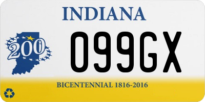 IN license plate 099GX