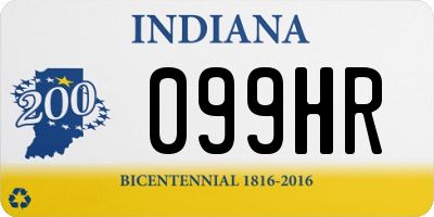 IN license plate 099HR