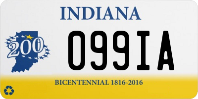 IN license plate 099IA