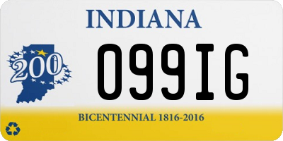 IN license plate 099IG