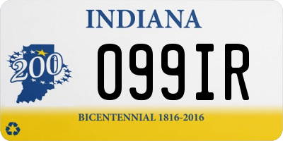 IN license plate 099IR