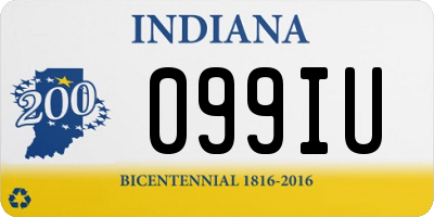 IN license plate 099IU