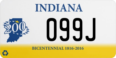 IN license plate 099J