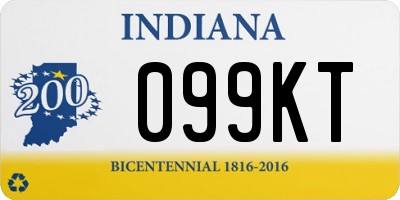 IN license plate 099KT