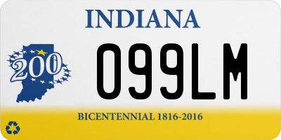 IN license plate 099LM