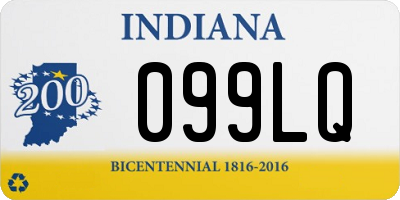 IN license plate 099LQ