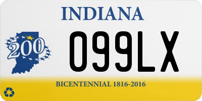 IN license plate 099LX