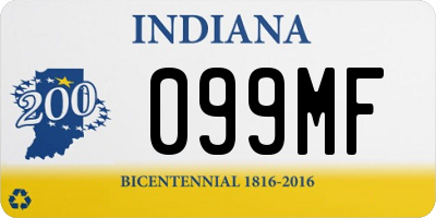 IN license plate 099MF