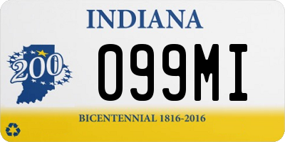 IN license plate 099MI