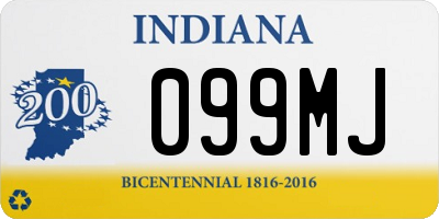 IN license plate 099MJ