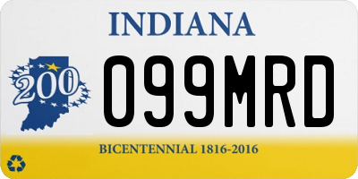 IN license plate 099MRD
